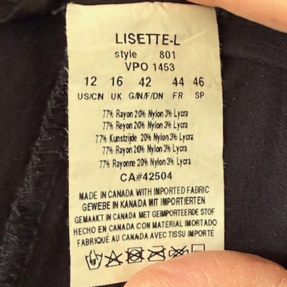 Lisette L Montreal Pull on Pant, Black leopard print, Size 12 - Picture 5 of 7